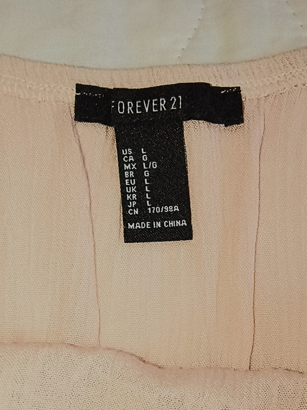Forever 21 Light Peach/Pink Lace-Trim Maxi Chemise - Picture 4 of 7